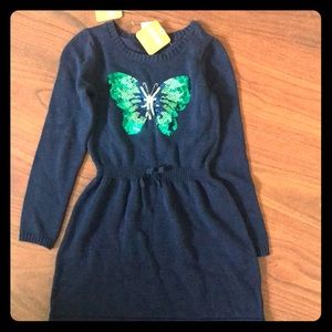 Girls sz8 Gymboree navy sweater dress